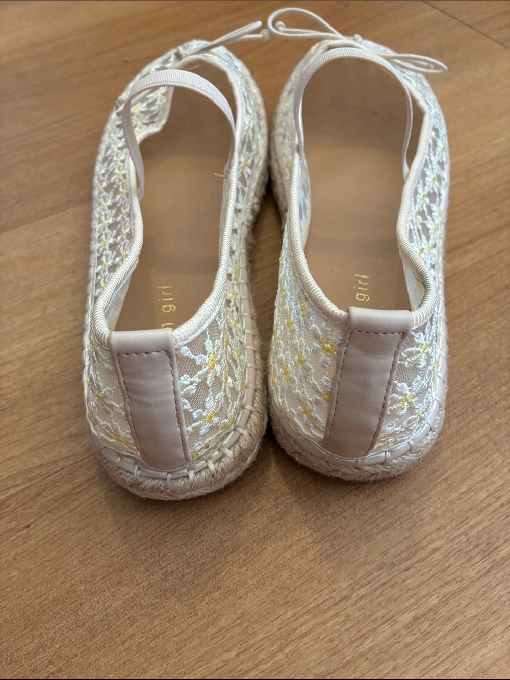 Madden Girl Cream Lace Espadrille Ballet Flats with Bow - Picture 3 of 10